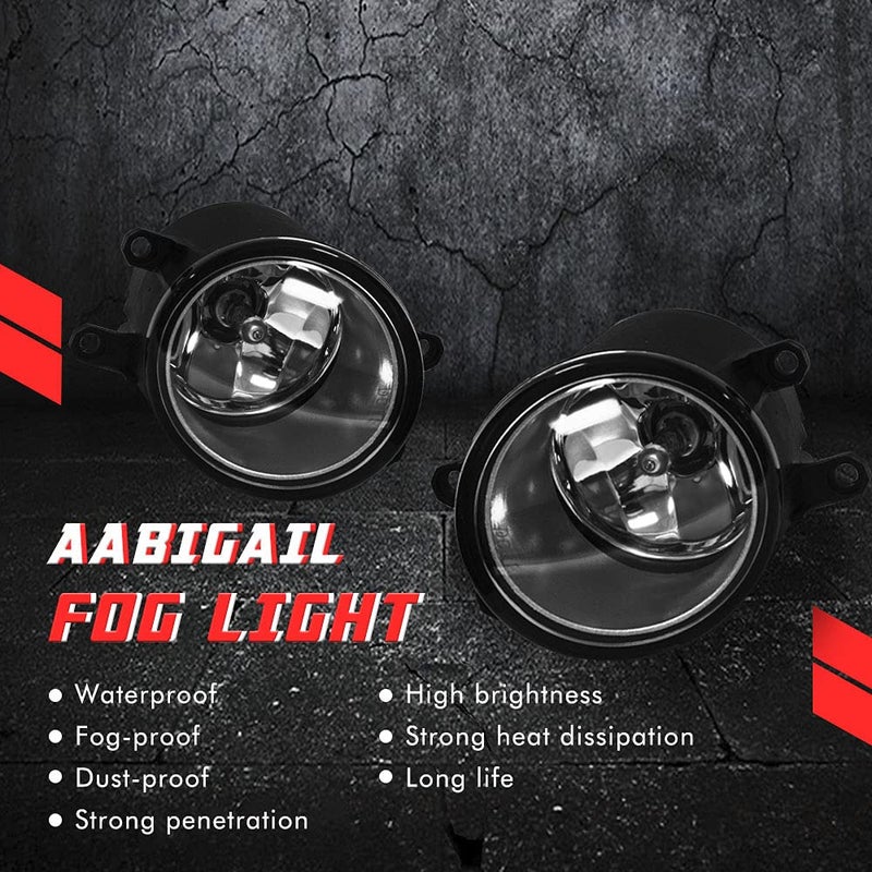 A ABIGAIL Driving Fog Lights Lamps Replacement for Toyota Sienna 2011-2017 Toyota Sienna (Base | LE | XLE, Not Fit SE Models) with H11 12V 55W Halogen Bulbs & Switch and Wiring Kit (Clear Lens) - Image 2